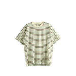 Auralee Men Striped Cotton T-Shirt